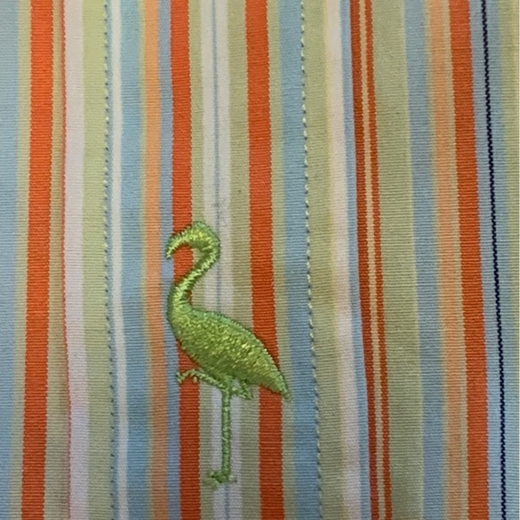 Men's TaylorByrd Button-Down Shirt in Citrus Green’s, Lt Blue and Coral Size XL - Picture 5 of 8